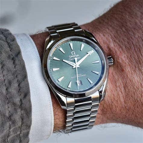 omega aqua terra on wrist|omega aqua terra 38mm 2022.